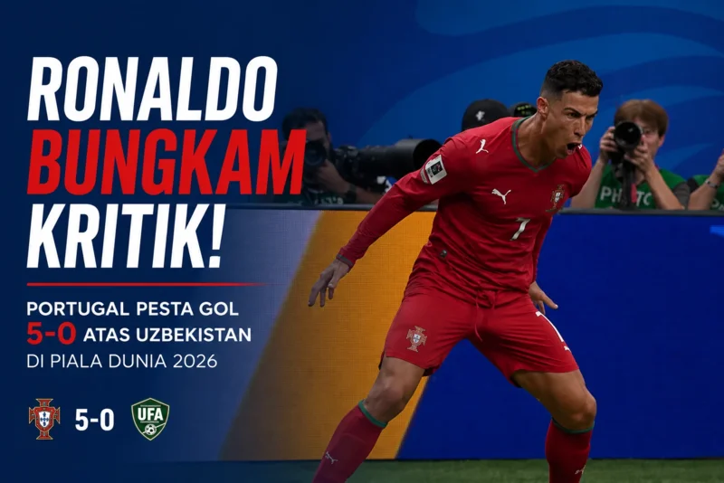 Ronaldo Bungkam Kritik! Portugal Pesta Gol 5-0 atas Uzbekistan di Piala Dunia 2026.webp
